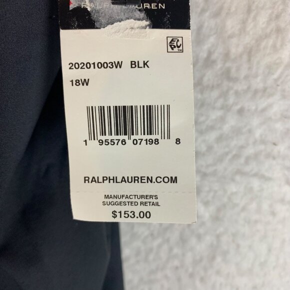 Ralph Lauren Women's‎ Black Flyaway Bandeau One Piece Swimsuit Plus Size 18W NWT - Picture 5 of 11